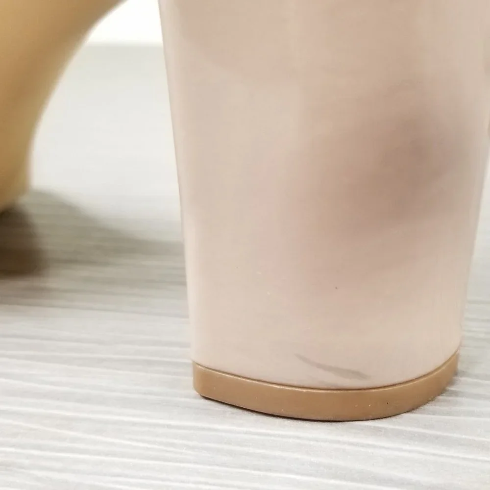 Abound Steph Block Heel Sandal, Nude Patent Faux Leather, Womens Size 8.5 M - Picture 12 of 13